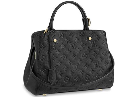 louis vuitton montaigne mm black monogram empreinte